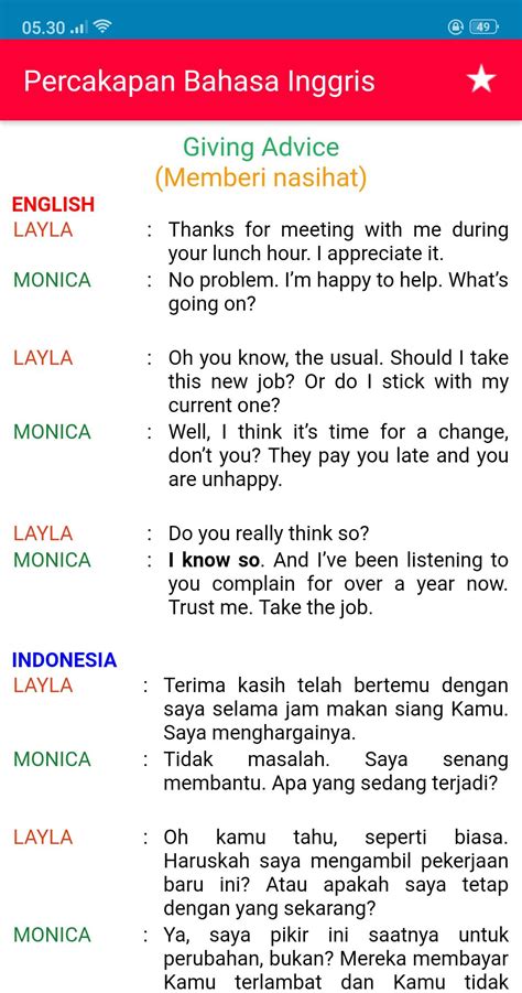 bahasa inggris ke indonesia percakapan